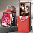 thumbnail image 6 of for Motorola Razr 60 / Razr 2025 / Razr 2024 Case Wallet with Card Holder & Finger Ring, PU Leather Shockproof Protective Cover Flip Kickstand Magnetic Rugged Phone Case, Red, 6 of 9