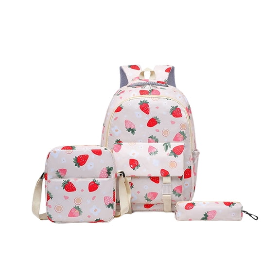 Backpack Set with Lunch Box and Pencil Case, Travel Daypack Large Bookbag Set(Pink-1,44cm)