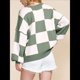 thumbnail image 5 of Suéter Holgado de Punto Acanalado con Cuello Redondo y Larga para Mujer, Moda de Otoño Verde XL, 5 of 9