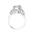 thumbnail image 4 of Emerald Cut Aquamarine Engagement Ring 2.15 carat Aquamarine 925 Sterling Silver Ring, 4 of 4