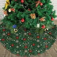 thumbnail image 3 of Xmas Tree Skirt - Winter Snowflake Floral Xmas Tree Bed Skirt 30 Inch Tree Mat for Winter Holiday New Year Party, 3 of 6