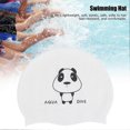 thumbnail image 3 of 2 Pcs Cartoon Silicone Swimming Caps Cute Universal Fit for Kids Women Manpanda Pattern, 3 of 4