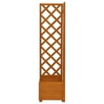 thumbnail image 3 of vidaXL Corner Trellis Planter Gray 15.7"x15.7"x59.1" Solid Firwood, 3 of 6