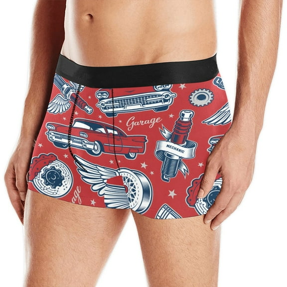 Mens Boxer Briefs - Men's Boxer Shorts - Red Hot - XS