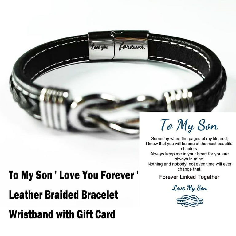 To My Son Love You Forever Bracelet, Wedding Day Gift From Loving