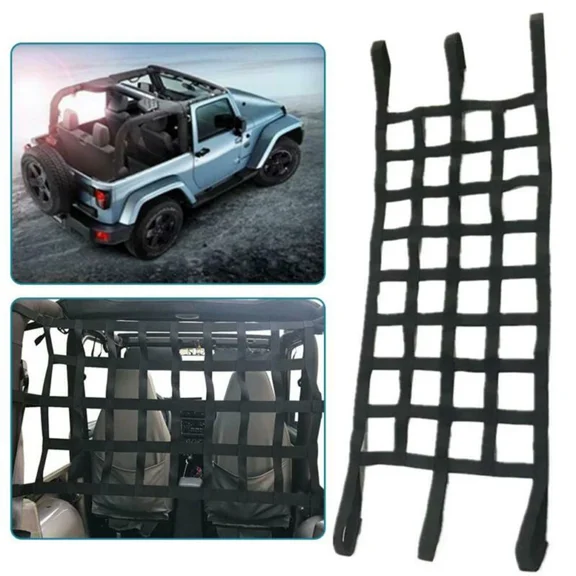 Multipurpose Cargo Net Car Top Roof Hammock Mesh For Jeep Wrangler JK JKU JL