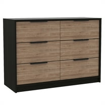 Dtwnek 4 Drawers Dresser for Living Room, Bedroom, Black   Brown