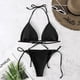 thumbnail image 3 of Traje de baño de dos piezas con estampado de leopardo para mujer, conjunto de Bikini Sexy a rayas, ropa de playa, Tanga, 3 of 5