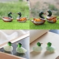 thumbnail image 2 of Miniature Glass Duck Figure Animal Miniature Figurines Handmade Duck Statue, 2 of 12