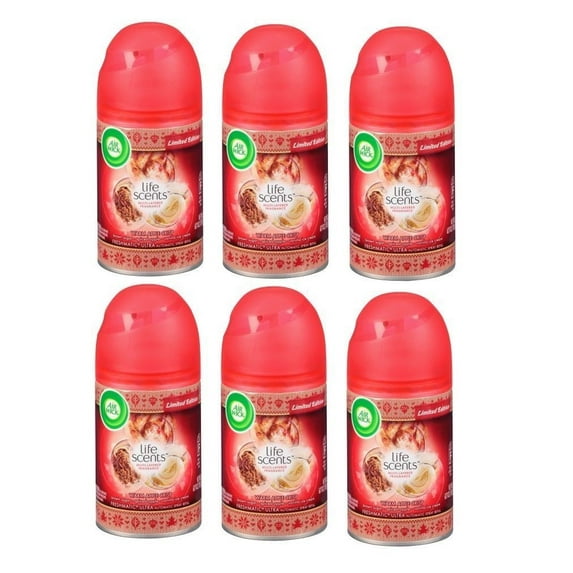 Air Wick Freshmatic Refill Automatic Spray Air Freshner Warm Apple Crisp 6.17 oz(Pack of 6)