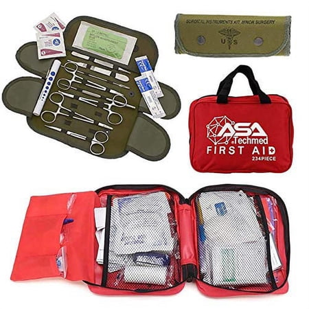 ASATECHMED First Aid Kit Compact Lightweight for Emergencies at Home Workplace Outdoors Car Camping Sports Hiking & Survival Fully Stocked First Aid Kit (Combo)…