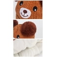 thumbnail image 3 of Baby Hat Infant Cute Pom Pom Beanies Thicken Cotton Lining Hats for Boys Girls,Dark Beige,3 Months-5 Years, 3 of 4