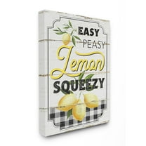 Stupell Industries Vintage Rustic Easy Peasy Lemon Squeezy Quote Canvas Wall Art Design by Jennifer Pugh, 36" x 48"