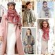 thumbnail image 4 of Women's Scarves & Wraps, Warm Large Christmas Scarf Camellia Jacquard Shawls and, 4 of 5