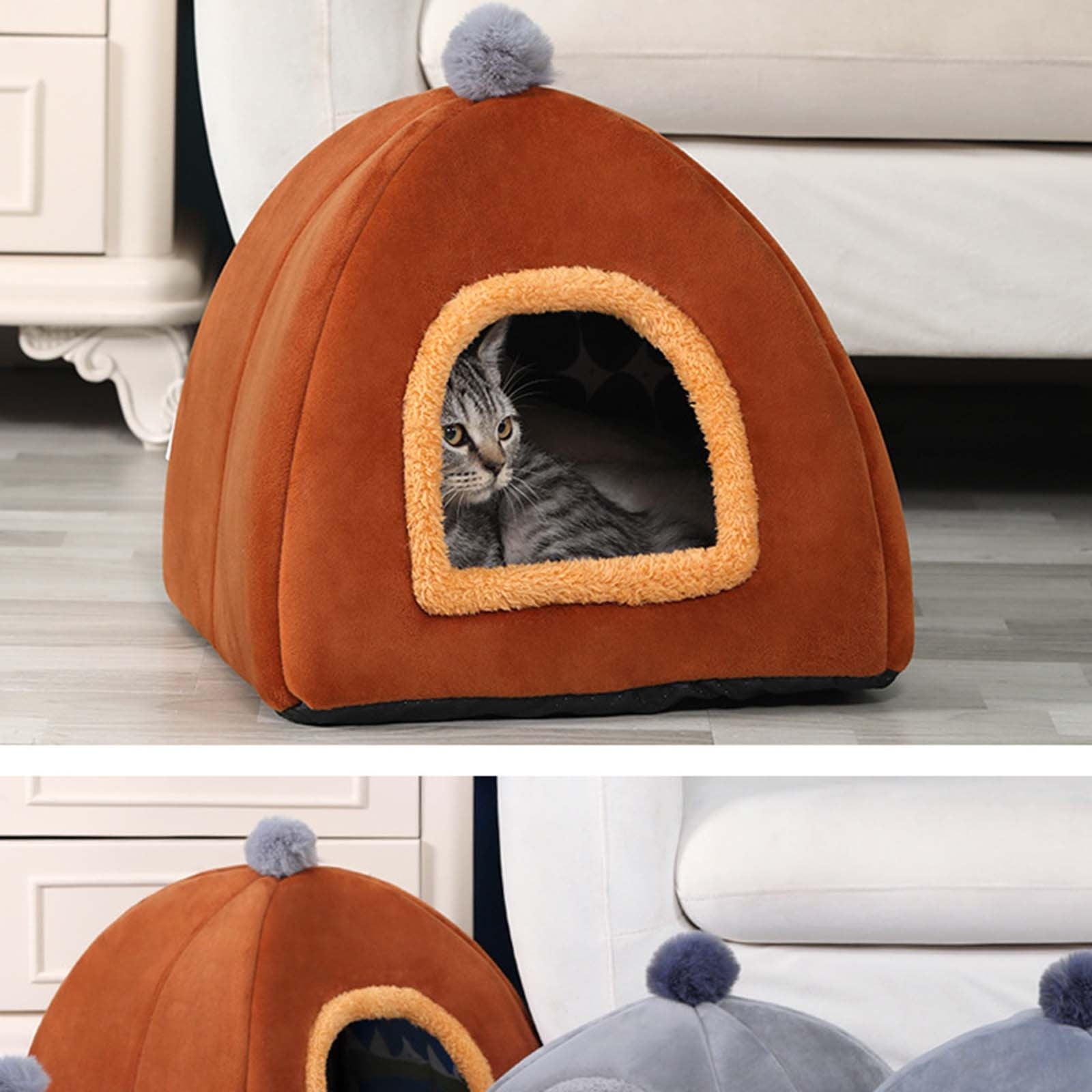 Winter Warm Cat Dog Tent Thickened Dogs Cat Beds For Indoor Cats Pet Tent Warm Outdoor Cat Enclosures Cat Covered Cat Bed Fits Puppy Or Small Pet Birthday For Men Women