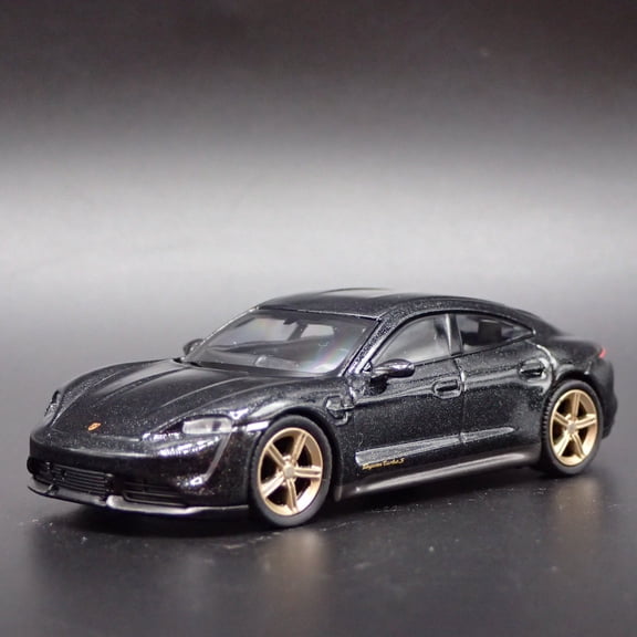 Open Box 2019-2025 PORSCHE TAYCAN TURBO S BLACK 1:64 SCALE COLLECTIBLE DIECAST MODEL CAR