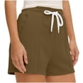 thumbnail image 6 of Byworldtasic Women's Elastic Waist Knee Length Bermuda Shorts with Drawstring Comfort-Fit Casual Shorts, 6 of 6