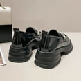thumbnail image 5 of Women's Chunky Heel Platform Penny Loafers Slip On Dress Loafer Shoes Black Size 39, 5 of 10