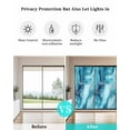 thumbnail image 4 of Window Privacy Film Blue Teal Marble Stained Glass Window Film Decorative Sun Block Window Cover Aesthetics Modernism Abstract Window Clings Static Adhesive Sticker for Bathroom 23.6"x59", 4 of 7