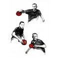 thumbnail image 2 of Ping Pong Trio Wall Decal by Wallmonkeys Peel and Stick Graphic (18 in H x 13 in W) WM307506, 2 of 4