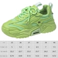 thumbnail image 2 of Zapatillas de deporte gruesas para mujer, zapatillas de deporte de suela gruesa, transpirables con cordones para entrenamiento físico, 2 of 8