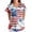 01-Hot Pink, variant on 4th of July Women's V-Neck Scrub Top - 250 Anniversary USA Modern Classic Shirt with Pockets, Instrument Loop & Fade Resistant Fabric 02-Blue XL