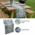 thumbnail image 5 of Purple Hydrangea Table Runner - 90 Inch Long, Kitchen Dining Table Runner Dresser Scarves, Spring Eucalyptus Butterfly Grey Wooden Farmhouse Decor for Coffee Tables Wedding Party Banquet, 5 of 8