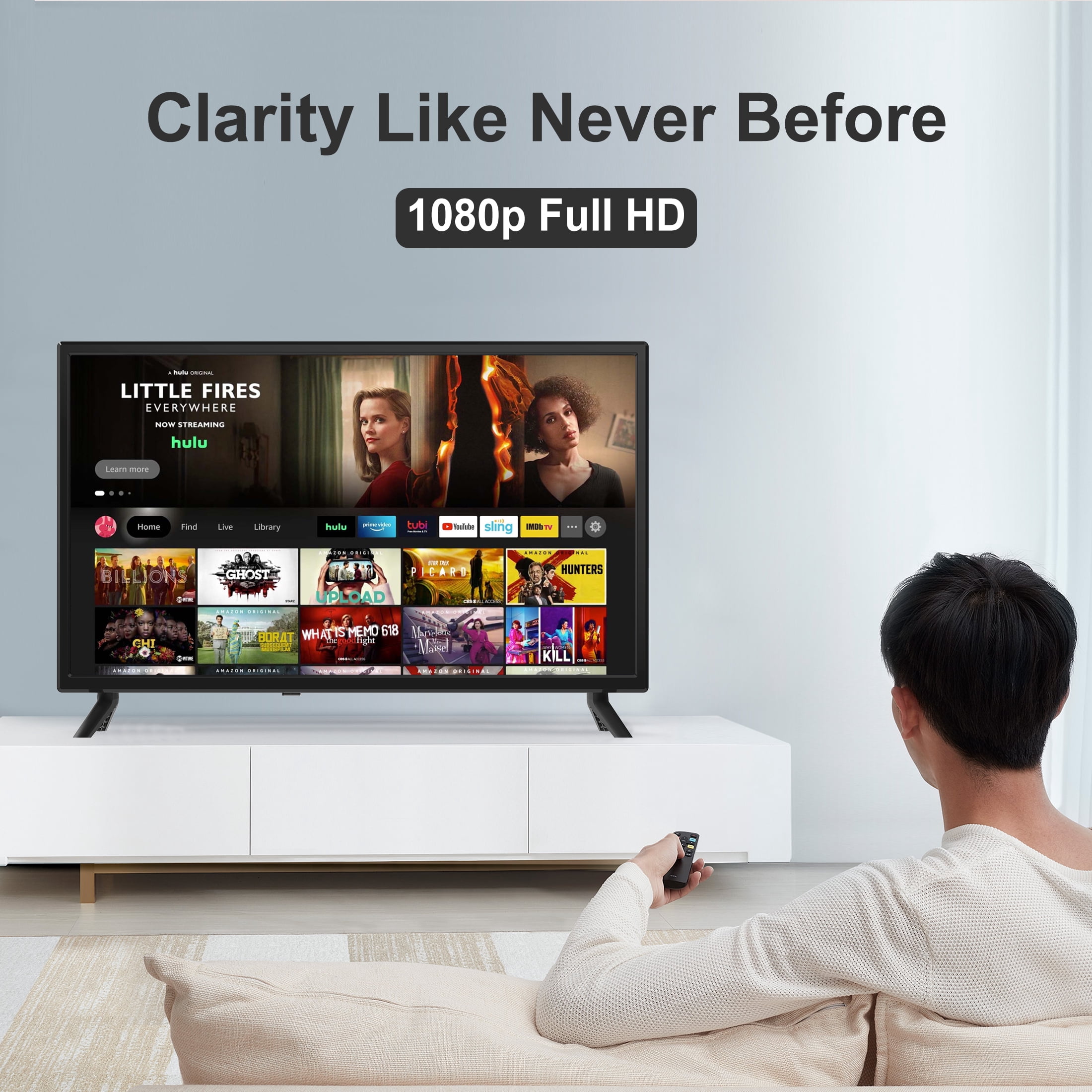 Sansui 40" inch LED 1080P Full HD Frameless WebOS Smart TV - HDR 10 & 2×8W Speakers