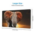 thumbnail image 3 of Kdxio Elephant Sunset in Kenya Print Large Gaming Mouse Pad,Non-Slip Base,Water Resist Keyboard Pad for Gamer,Office & Home,29.5 x 15.8 in, 3 of 9