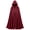 Red, variant on Women Renaissance Hooded Cape Hobbit Halloween Costume Bridal Wedding Cosplay Medieval Cloak