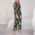 thumbnail image 3 of Goofa Parrot Printed Women’s 2 Piece Pajama Set Super,Pajamas Women's Long Sleeve Sleepwear Soft Button Down Loungewear Pjs Lounge Set Nightwear-Large, 3 of 9