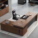 thumbnail image 2 of Luxury Office Table Desks Designer Ceo Executive Desk Manager L Shaped MDF Table New Modern Office Furniture Office Table My Lux Decor Round, 2 of 20