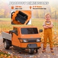 thumbnail image 4 of Electric Ride on Cars for Kids, 12V Licensed PIAGGIO Powered Ride on Toy with Parent Remote Control, Electric Car for Kids Ages 3-6 w/Music Player/LED Light/Safety Belt, Orange, 4 of 11