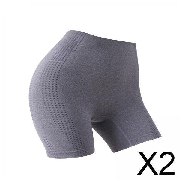 2xPantalones Cortos De Para Mujer Pantalones Cortos De Entrenamiento De Cintura Alta Para Fitness Entrenamiento En El Gimnasio En Claro