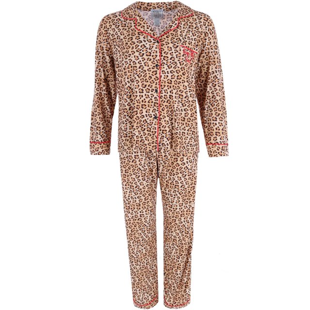 Mentally Exhausted Leopard Pajama Set (Women's Plus Size)