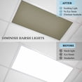 thumbnail image 4 of Sage Green Fluorescent Light Covers, Brown Solid Color Simple Abstract Magnetic Light Covers for Ceiling Lights, Fluorescent Ceiling Shade Filters for Classroom Bedroom Office 4x2Ft x 3PCS, 4 of 8