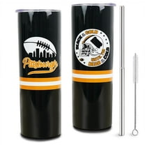 Pittsburgh Tumbler Cup 20oz Skinny Tumbler with Flip Lid and Straw - Pittsburgh Gifts for Men -Insulated Stainless Steel Cup Travel Mug - Coffee Travel Mugs for Women