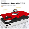 thumbnail image 4 of Entronix Heavy Duty Ring Case Designed for iPhone 17, Shockproof Slim Fit Kickstand, Red, 4 of 7