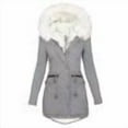 thumbnail image 5 of FNFYFH Women's Thicken Fleece Lined Jacket Hooded Plus Size Fuzzy Sherpa Coats Long Sleeve Winter Warm Parka with Hood, 5 of 5