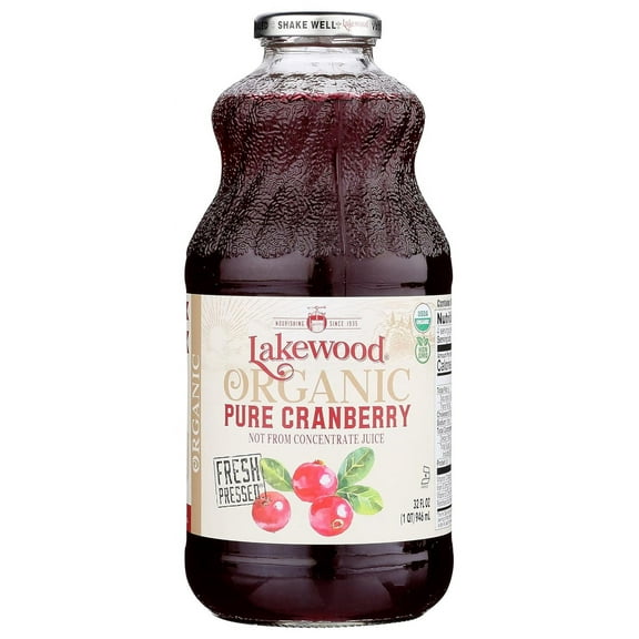 Organic Pure Cranberry, Pressed, 32 Fl Oz (Pack of 6)