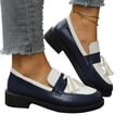 thumbnail image 5 of Willtoo Womens Classic Faux Leather Platform Tassel Loafers Slip On Round Toe Dress Shoes Comfort Lightweight Non Slip Thick Lug Sole for Business Work Wedding Party Daily Casual, 5 of 5