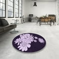 thumbnail image 4 of Ahgly Company Machine Washable Indoor Rectangle Transitional Deep Purple Area Rugs, 8' x 12', 4 of 7