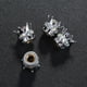thumbnail image 2 of 4 tapas de válvula de neumático para rueda de corona con diamantes de imitación blancos para coche (plata), 2 of 7
