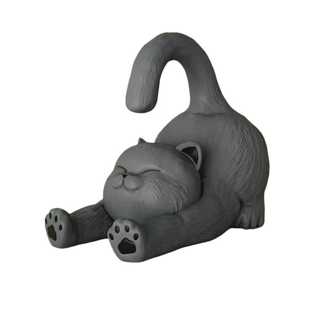 Cute Siamese Cat Phone and Tablet Stand Decorative Holder Viewing Angle for Desk Compatible with All Devices