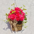 thumbnail image 1 of Dvkptbk home decor Couronne de Roses Simulation Couronne Suspendue à la Porte home Panier Suspendu Decoration, 1 of 9