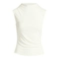 thumbnail image 5 of Sofia by Sofia Vergara Women's Mock Neck Ruched Tank Top, Sizes XS-XXXL, 5 of 5
