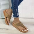 thumbnail image 5 of WIZUTIZ Shower Shoes Women Walking Comfortable Womens Summer Sandals Rhinestone Sparkly Slippers Wedge Sandals Platform Heels Slide Sandals BOHO Knitted Beach Sandals Outdoor Non-Slip Slide Sandals, 5 of 6