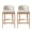 Natural, variant on Calista Indoor Premium Brushed FInish Rubber Wood Counter Height Bar Stool With Beige Upholstered Seat, Set Of 2,Walnut
