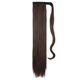 thumbnail image 4 of Coleta de pelo liso, extensiones de cabello largo marrón envolventes, cola de caballo para niñas de 21,7 pulgadas, 4 of 12