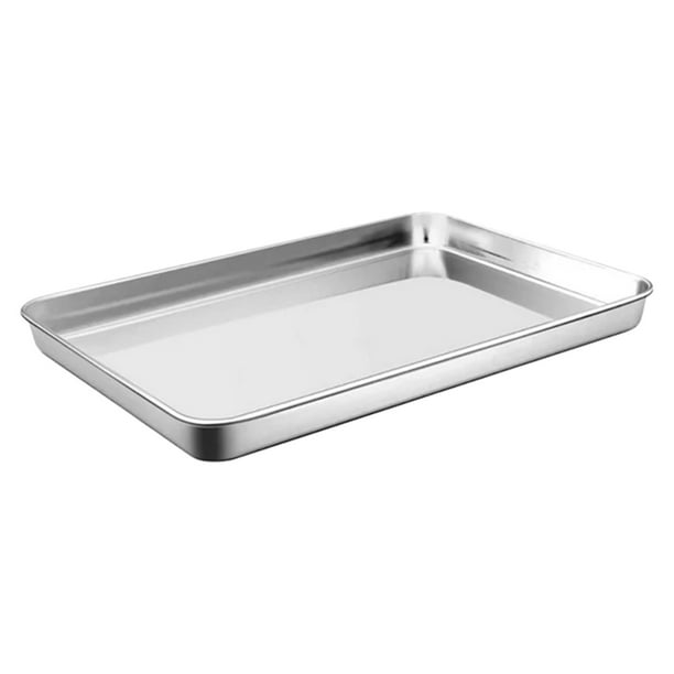 1 Pieza Bandeja Para Hornear Bandeja De Acero Inoxidable Para Horno Bandeja Grande Para Galletas Para Hornear Y Cocinar 40 X 30 X 2,5 Cm Fácil De Limpiar Lavable En Lavavajillas